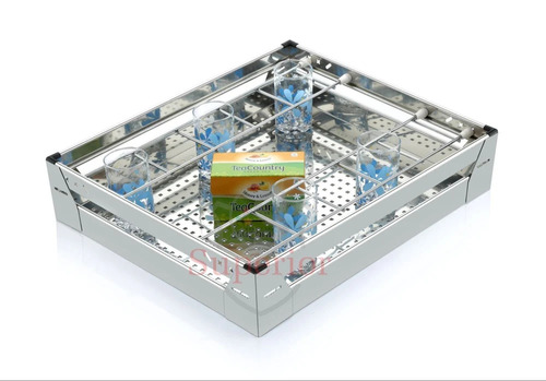 Perforated Kitchen Basket - Application: Material	Stainless Steel Number Of Shelves	1 Color	Silver Finishing	Chrome Plated Material Grade	Stainless Steel 202 Grade Shape	Rectangular Installation Position	In Cabinets Usage/Application	Home Packaging Type	Box Is It With Copper Base	Without Copper Base
