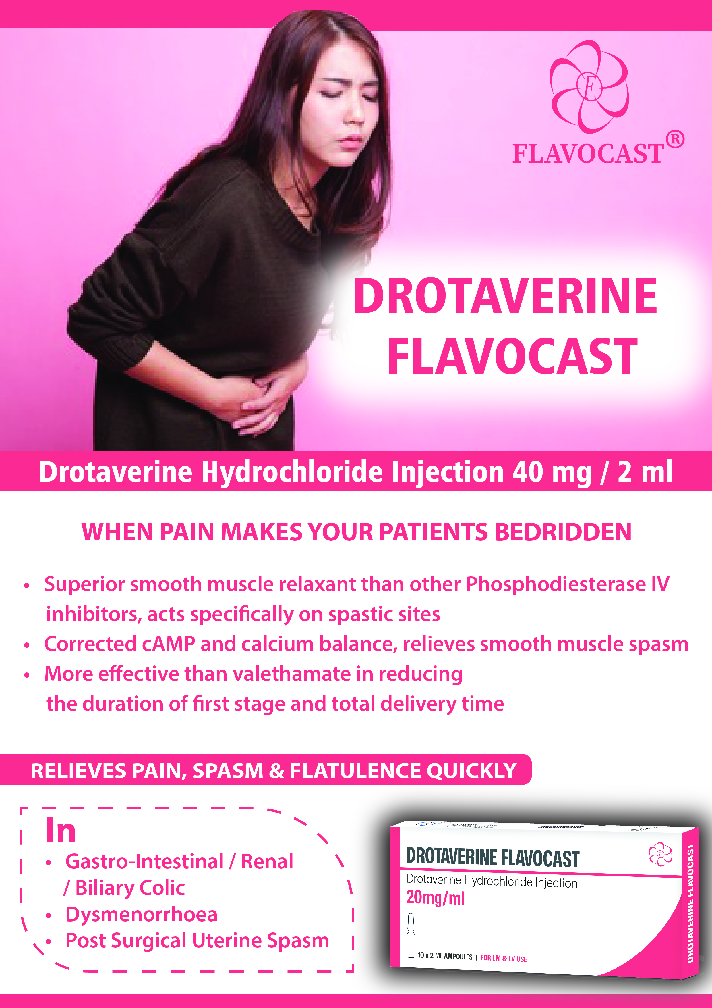 Drotaverine Hydrochloride Injection 40 Mg/ 2 Ml - Dosage Form: Liquid
