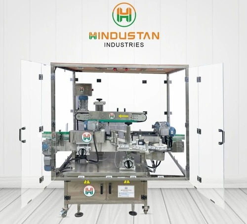 Round and Single Side Labelling Machine with Safety Interlock Cabinet