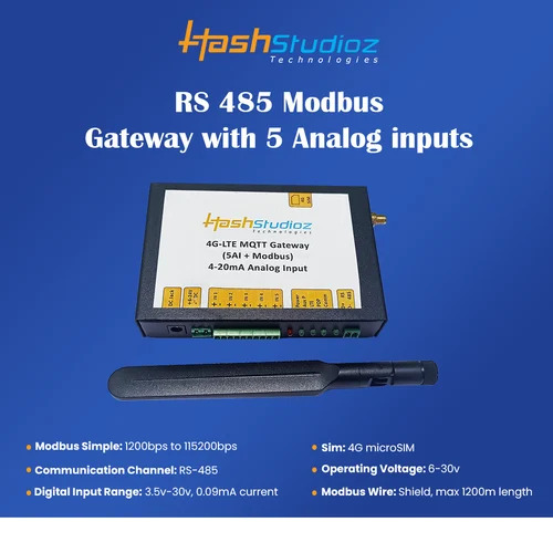 RS 485 4G LTE MQTT 5AI Modbus Gateway