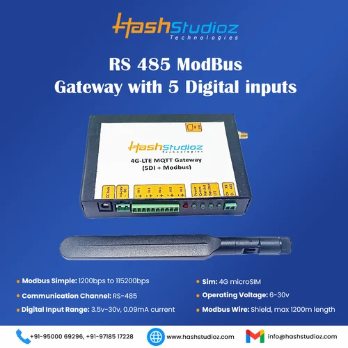 RS 485 4G LTE MQTT 5DI Modbus Gateway