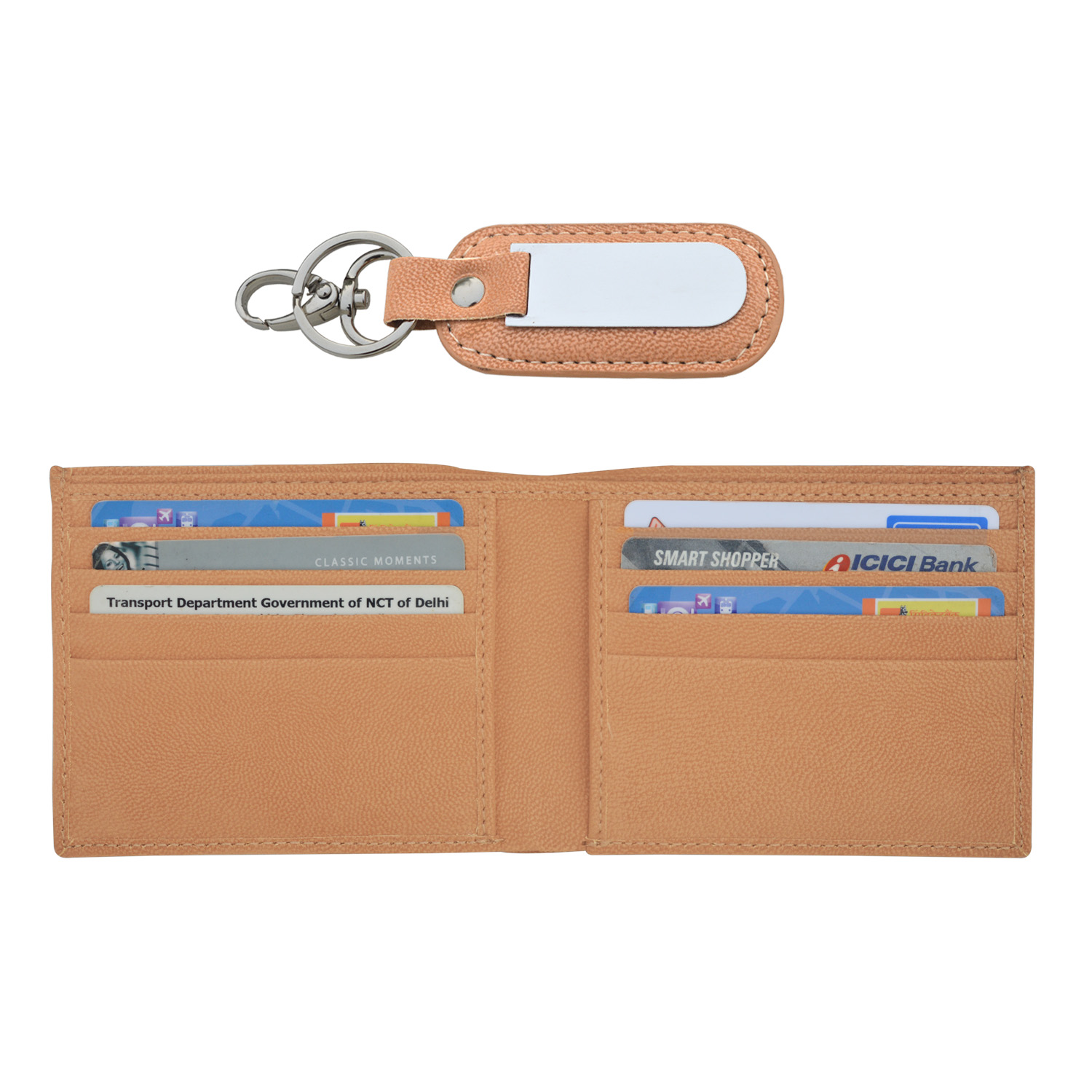 Set 131 Wallet & Key Ring Corporate Combo Gift - Color: Tan
