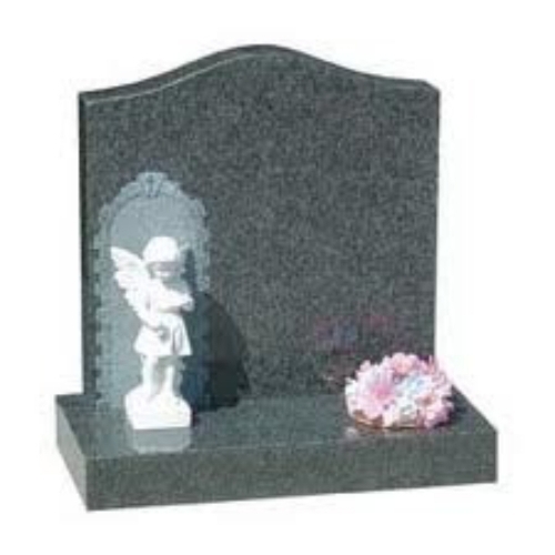 Designer granite headstone