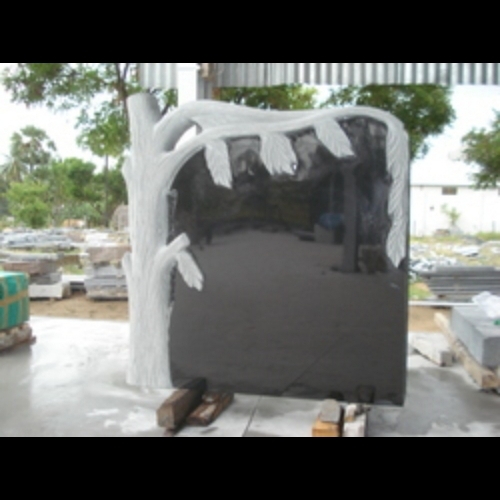 Elegance silver pearl granite headstone