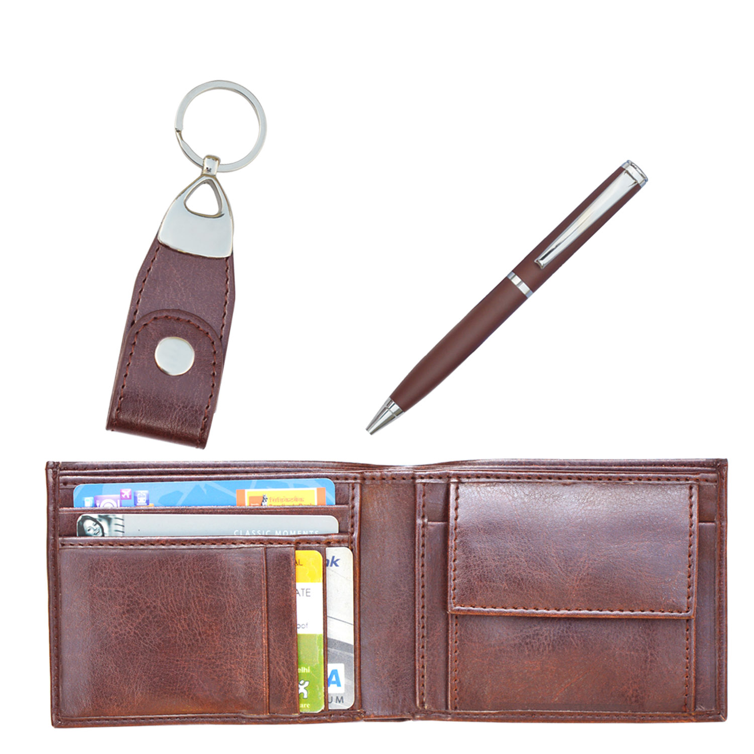 Wallet, Key Ring & Pen Combo Gift Set