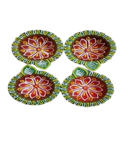 Decorative Clay Diya Set