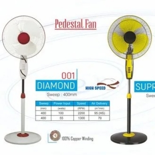 Diamond pedestal fan