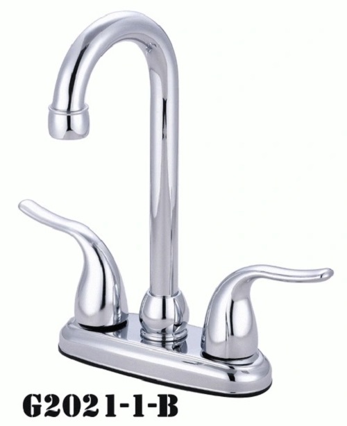 Lever Handle Bar Faucet - Brass Material, Silver Color, Glossy Finish, Rust Proof
