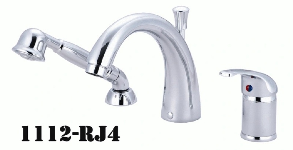 Single Handle Roman Tub Faucet - Brass, Glossy Silver Finish | Rust Proof, Wall Mounted, Ceramic Cartridge, Various Handle/Spout Combinations