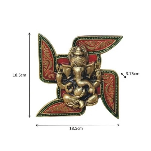 Swastik Aluminium Meta Wall Hanging