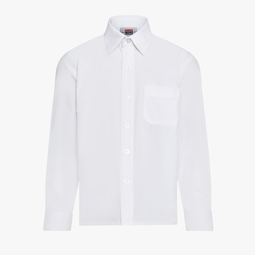 White Cotton Shirt - Collar Style: Button Down