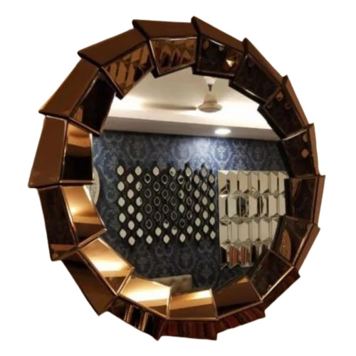 Designer Round Glass Wall Mirror