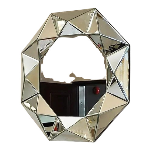 Hexagonal Glass Wall Mirror