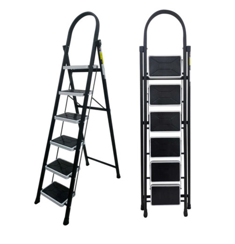 6 Step Foldable Aluminium Ladder  - Feature: Heavy Duty