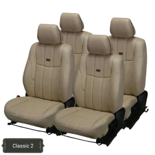 Beige Leather Car Seat Cover