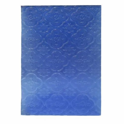 Blue Floral Window Glass