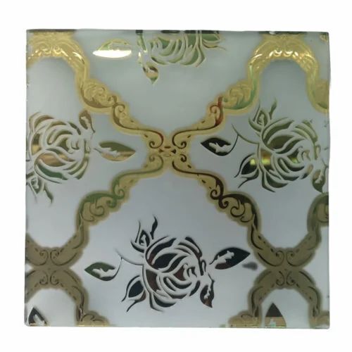 Floral Painted Window Glass