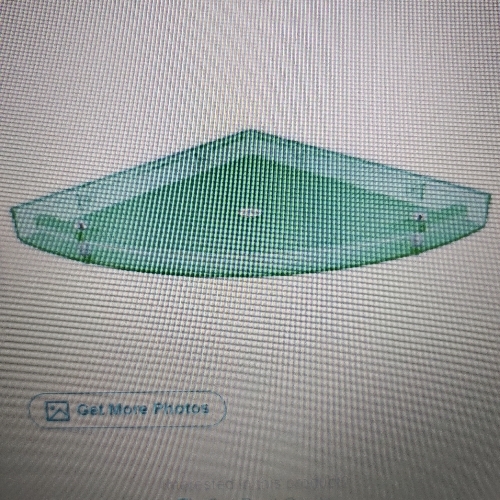 Green Acrylic corner shelf 