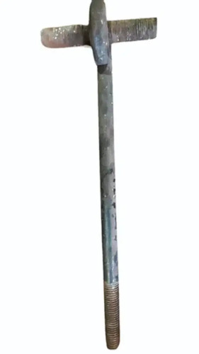 Mild Steel Foundation Bolt - High Tensile Strength Corrosion-Resistant Silver Finish | Threaded for Firm Grip Custom Sizes Available