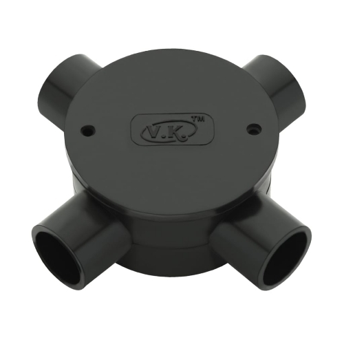 Black 4 Way Pvc Junction Box
