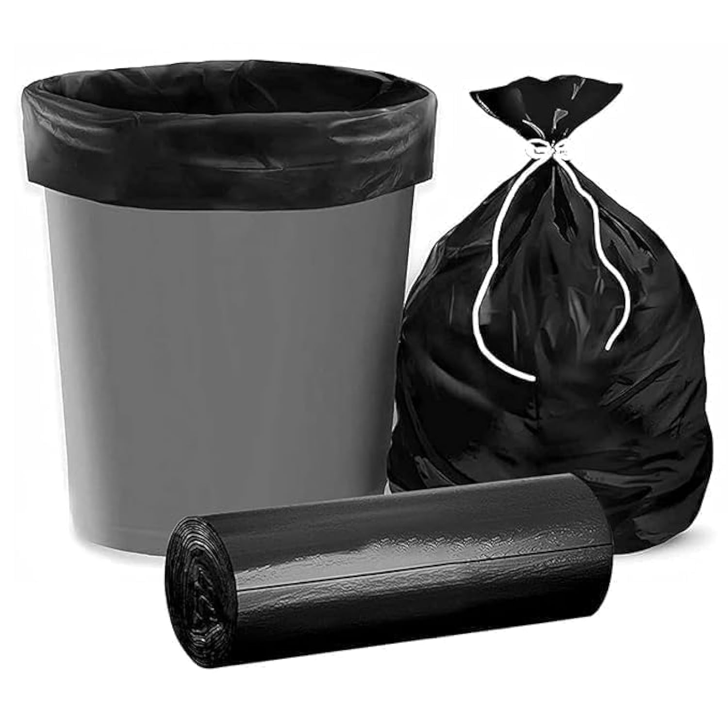 Durable Black Garbage Bags