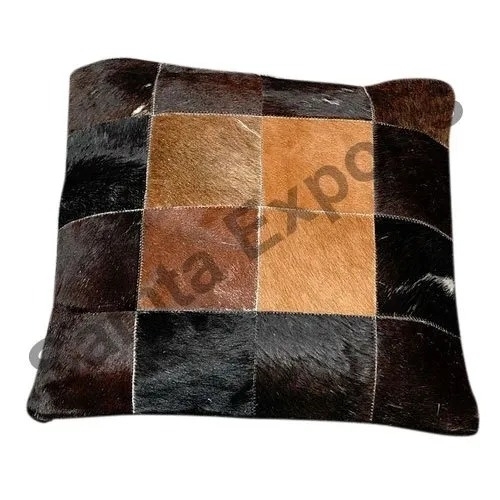 Hair On Leather Cushion Cover 