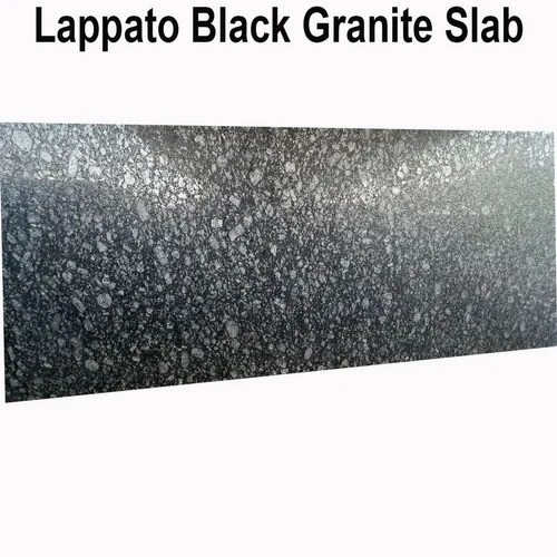 Lappato Black Granite Slabs
