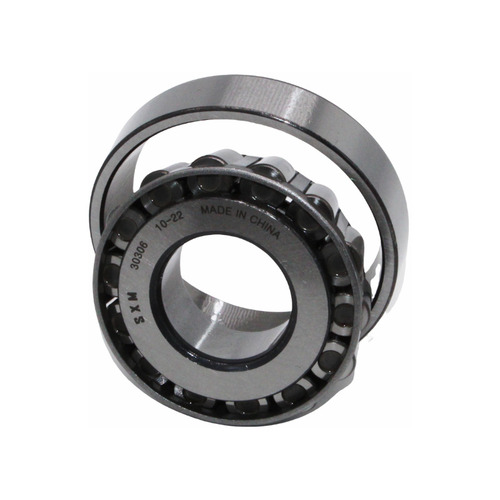Taper Roller Bearing 30306 - High Carbon Chromium Steel, Grey, Single Row | Handles Radial Loads, Supports Axial Forces, Precision Tapered Rollers