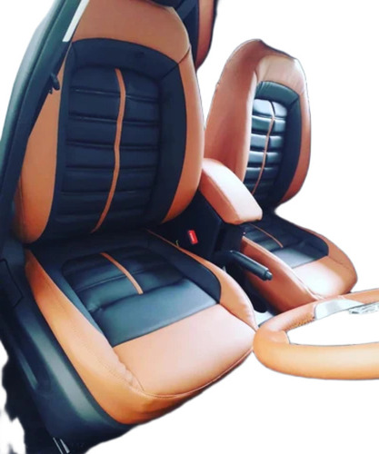 Brown Leather Car Seat Cover