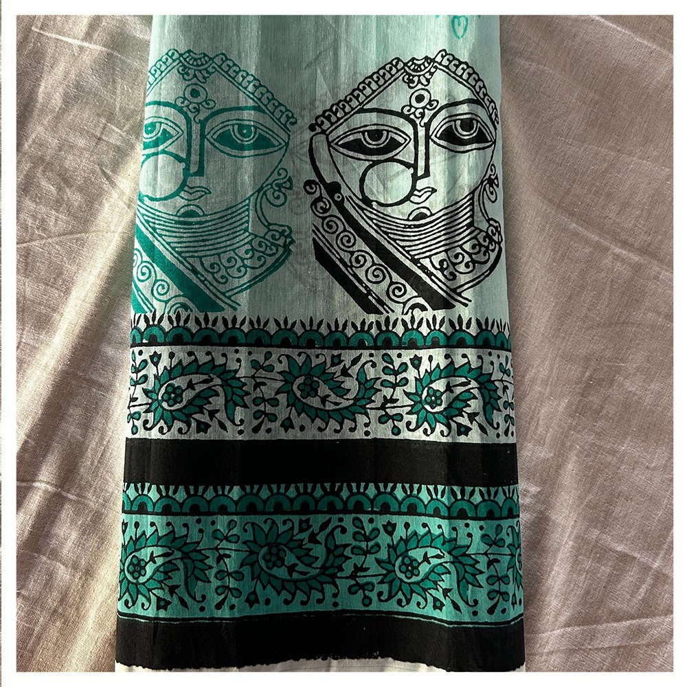 Handblock Print Chanderi Silk Saree (Set 5)