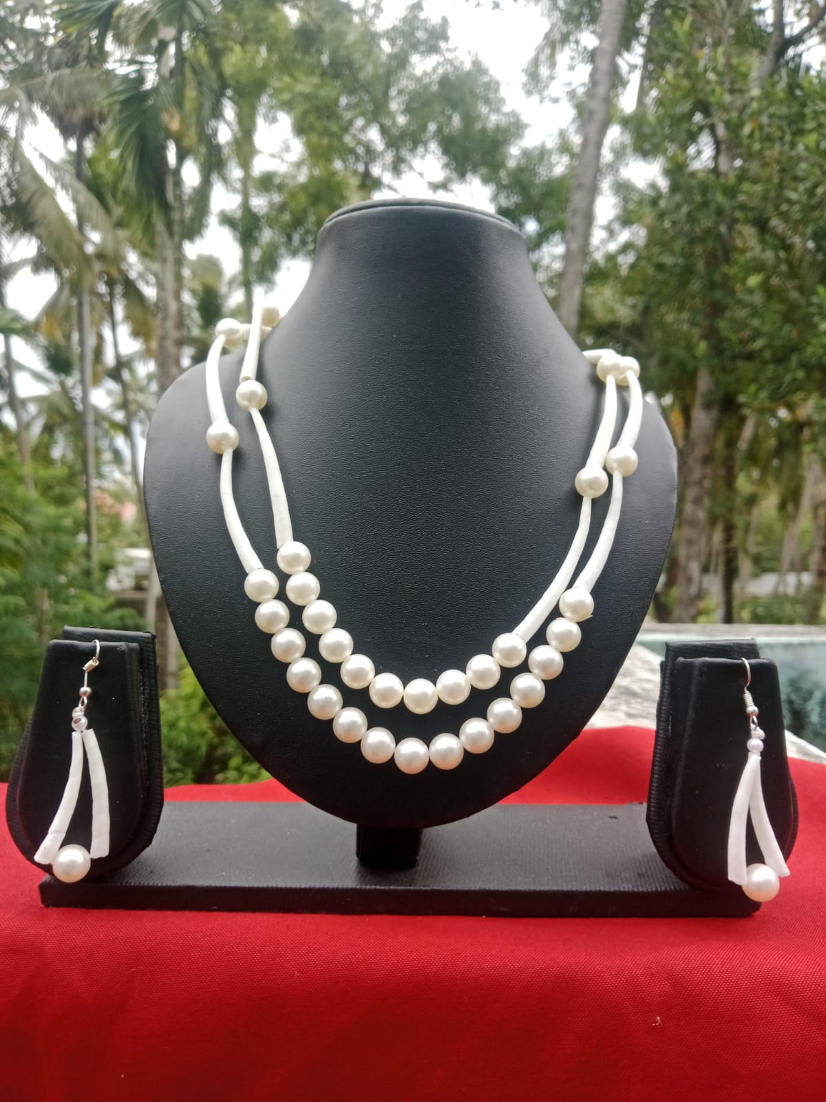 Handmade Dentalium Necklace and Earings