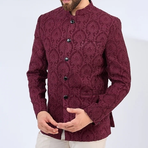 Jodhpuri Suit - Color: Maroon