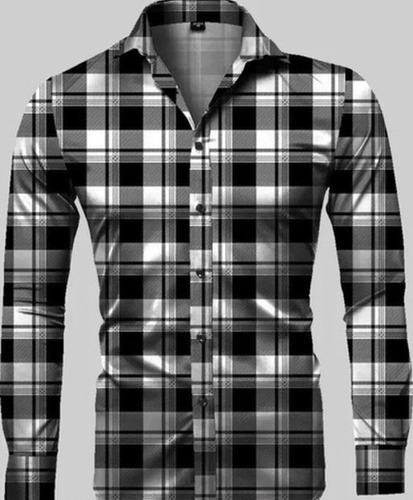 Cotton Check Shirt - Collar Style: Button Down