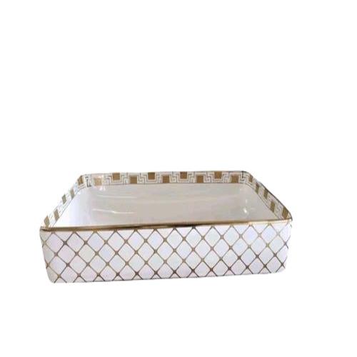 Durable Table Top Wash Basin - Color: White