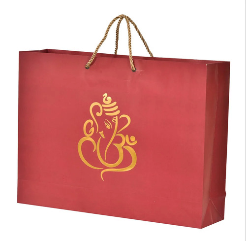 Printed Paper Bag - Color: Red