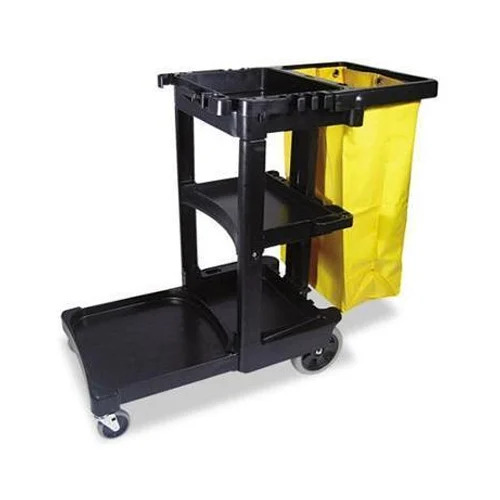 Janitor Cleaning Cart - Color: Black