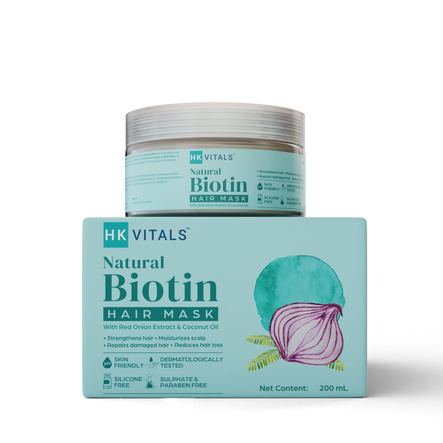 HK VITALS NATURAL BIOTIN HAIR MASK WITH RED ONION EXTRACT & COCONUT OIL (200 ML)
