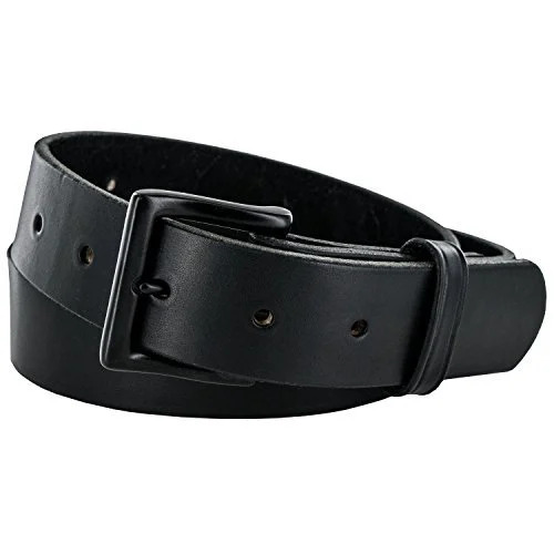 Black Leather Belt - Belt Material: Cow Hide
