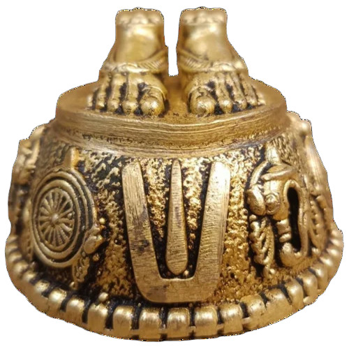 Vishnu Pada Brass God Statue