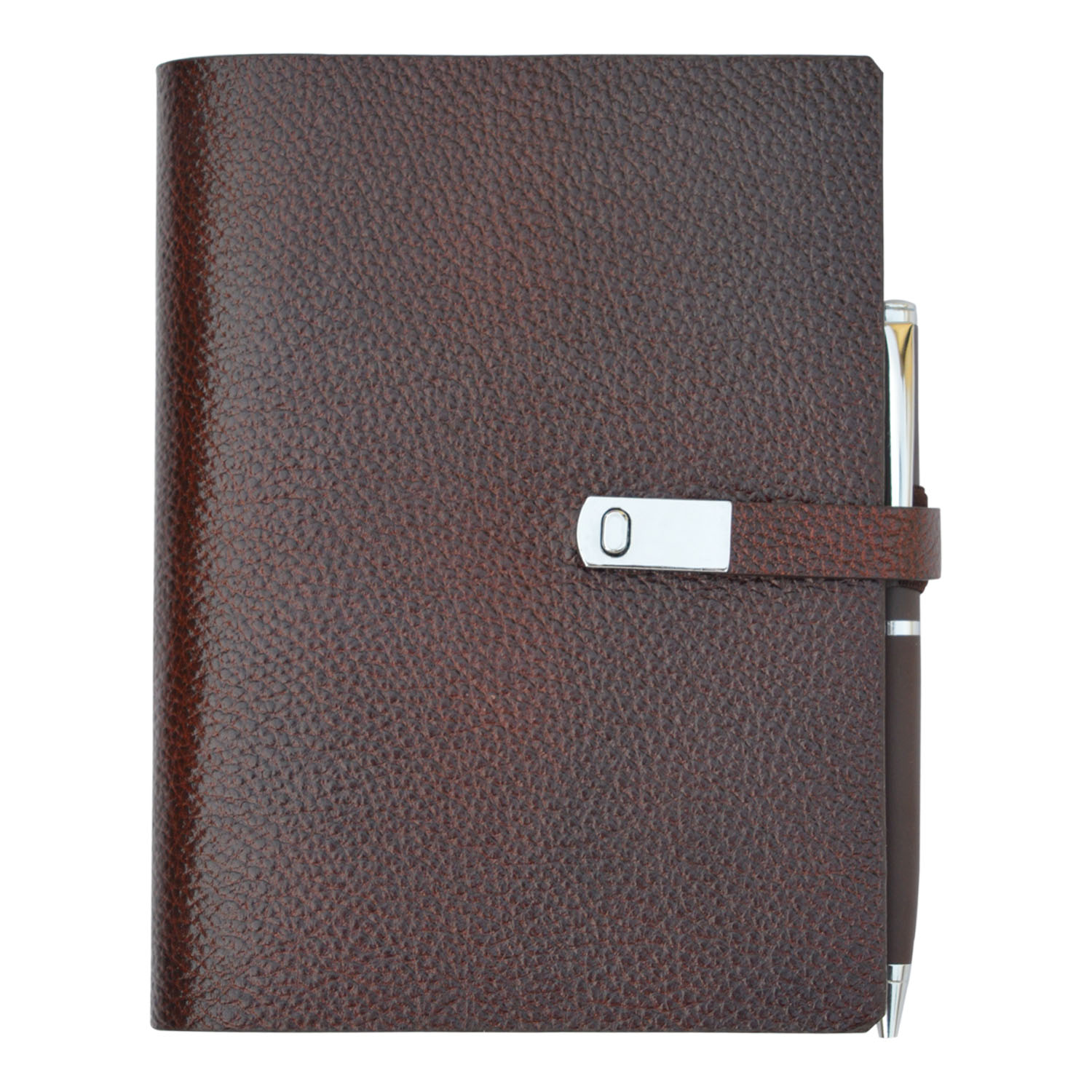 Bd 33 Ml Genuine Leather Premium Notebook With Metal Pen