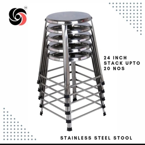 24 Inch Stainless Steel Round Stool - Application: Hospital