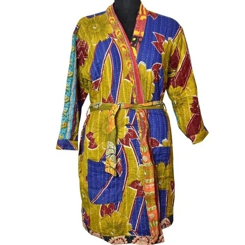 Printed Kantha Kimono Robes