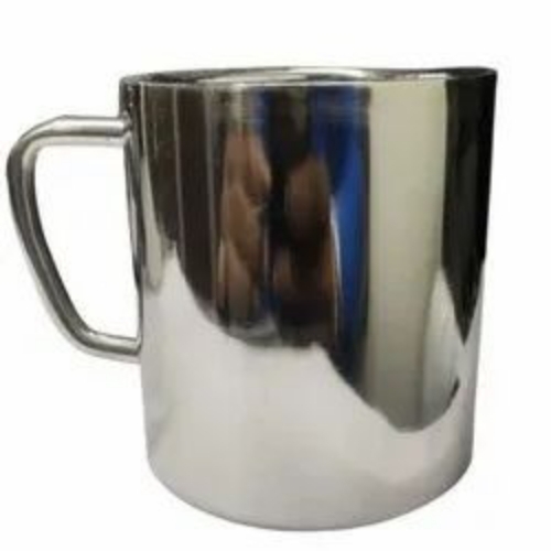 Stainless Steel Coffee Mug - Color: Silver