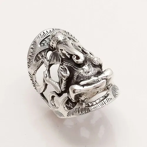 925 Sterling Silver Lord Ganesha Ring