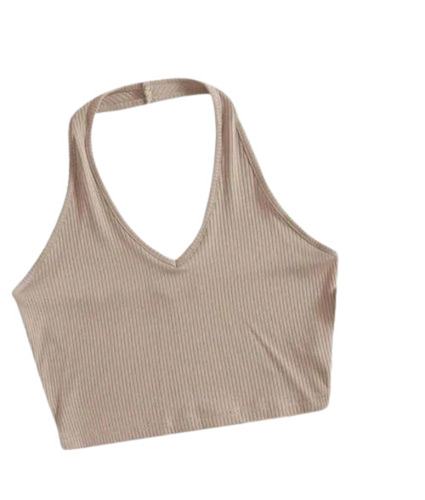 Halter Neck Designer Crop Top