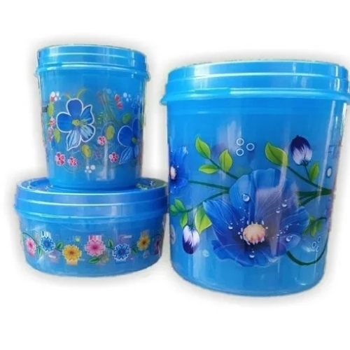 Printed Plastic Flour Container