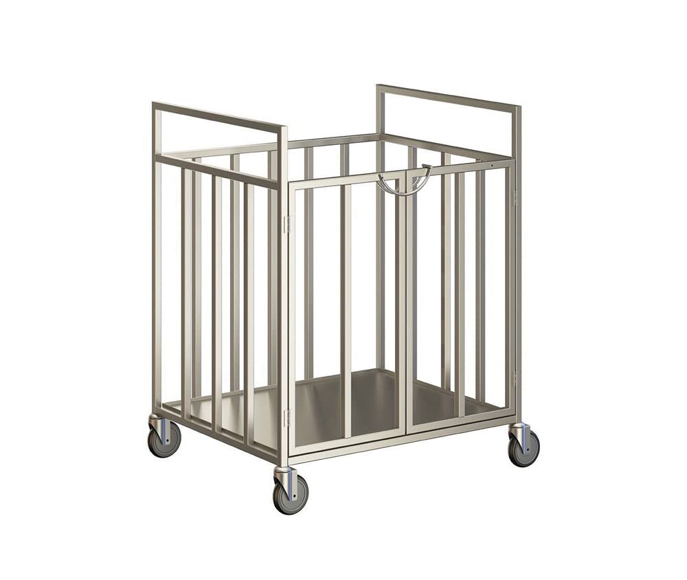 Stainless Steel Basket Wheeled Trolley - Height: 34 Inch (In)