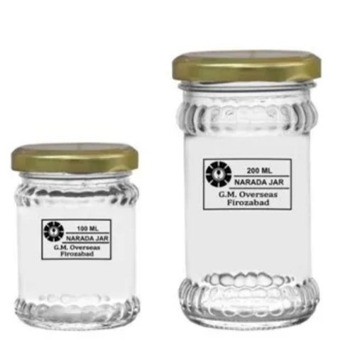 Metal Twist Empty Glass Jar