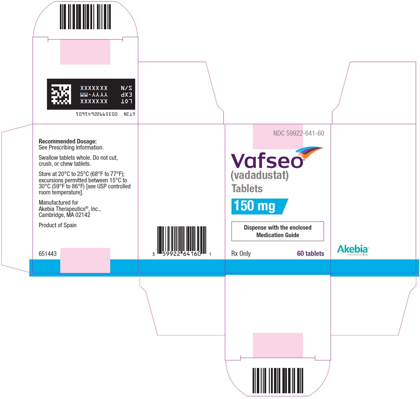 Vafseo Vadadustat 150Mg Tablets - Expiration Date: 3 Years