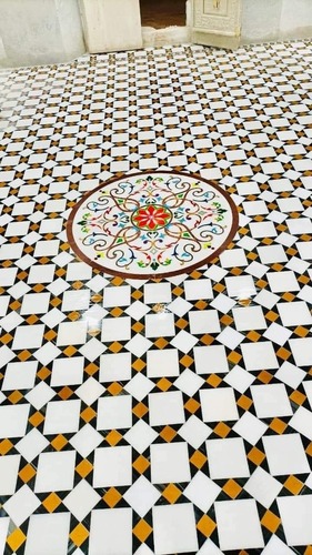 Marble Inlay Tiles - Color: White